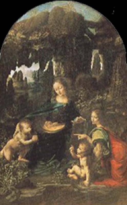Leonardo  Da Vinci Madonna of the Rocks France oil painting art
